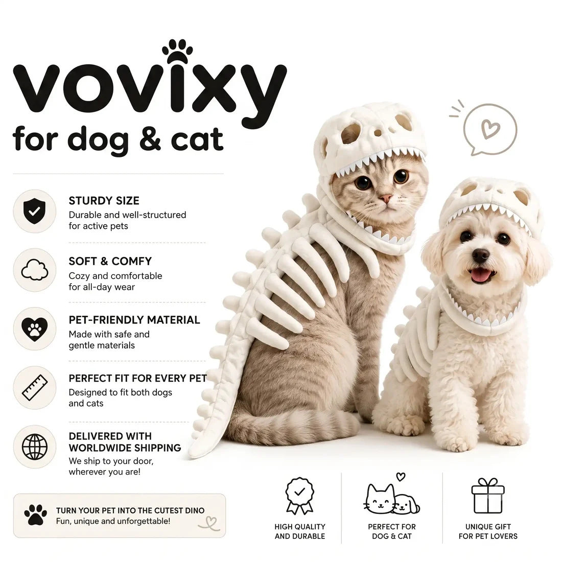 Dinosaur Skeleton Pet Costume