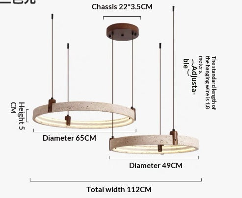 Living Room Chandelier Round-ring Main Light For The Hall Bedroom Chandelier