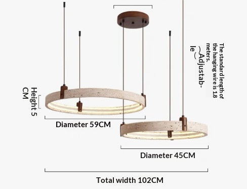 Living Room Chandelier Round-ring Main Light For The Hall Bedroom Chandelier