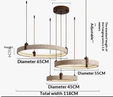 Living Room Chandelier Round-ring Main Light For The Hall Bedroom Chandelier