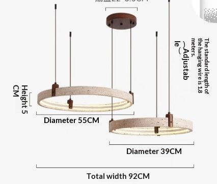 Living Room Chandelier Round-ring Main Light For The Hall Bedroom Chandelier